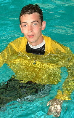 zumba anorak clothes in the pool