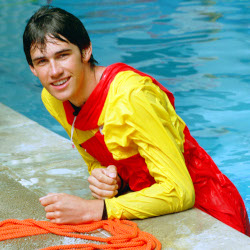 pool lifeguard dressed in anorak